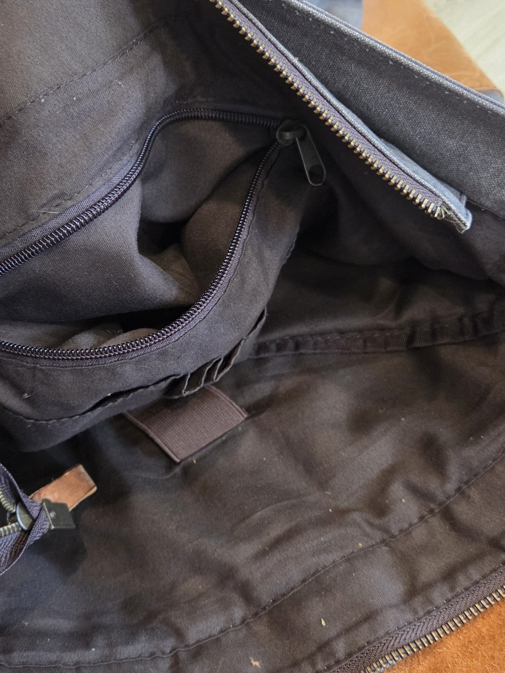 Wowbox Canvas & Leather Messenger Bag in Tan and Gray - Men's Shoulder Satchel - Picture 6 of 13